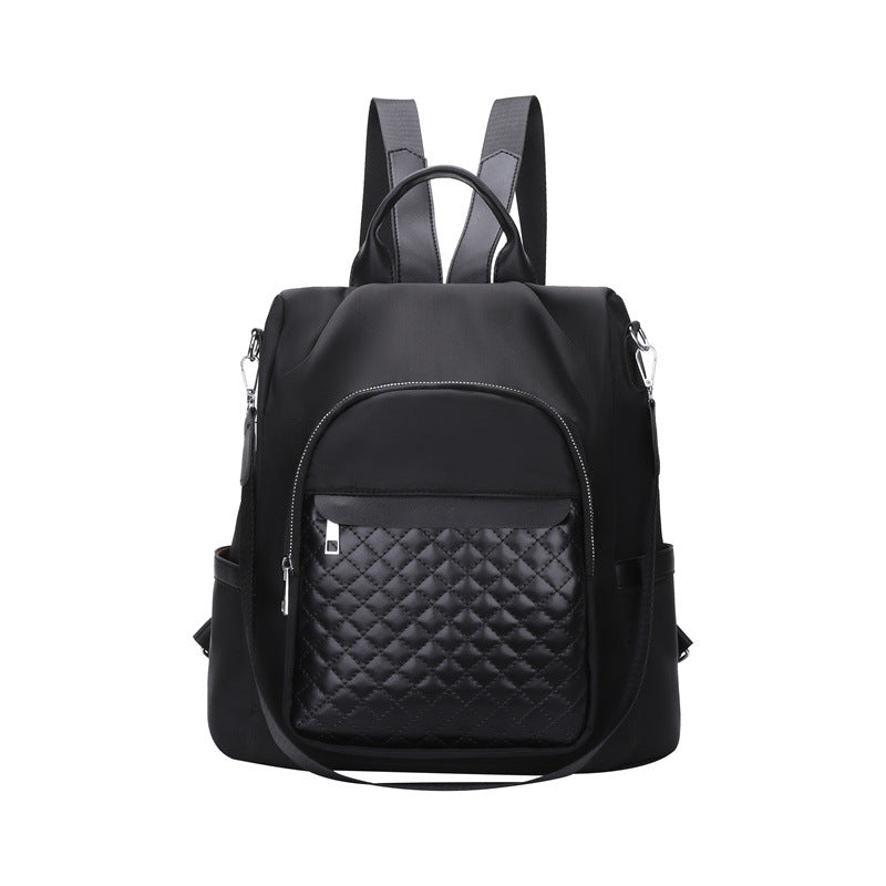 New Single Shoulder Colored Diamond Checker Women's Backpack PU Casual