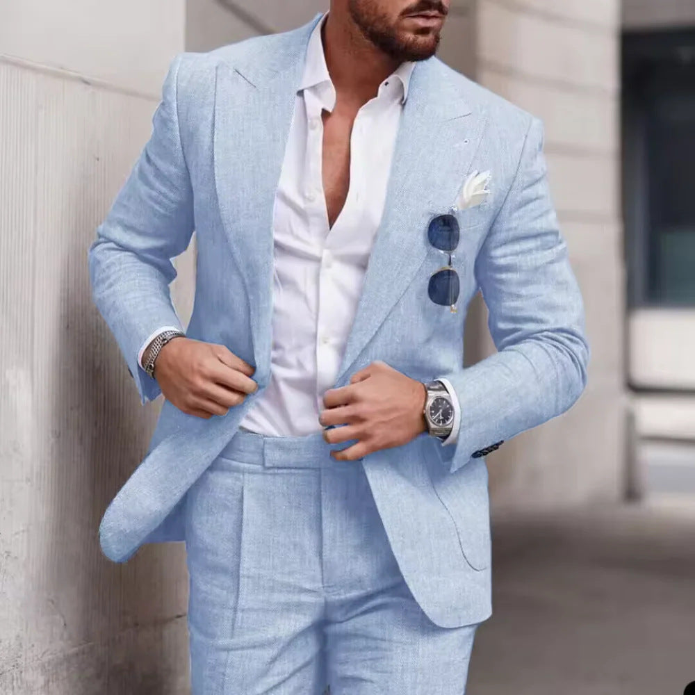 Two-piece Digital Printing Suit With Two Buttons Suit