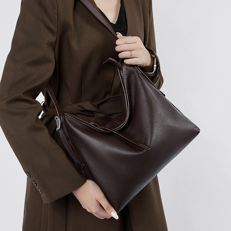 Women's Leather Underarm Shoulder Messenger Bag