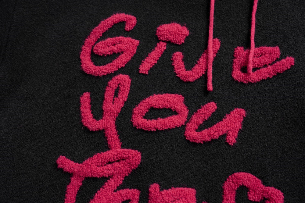 American Towel Embroidered Letter Crew Neck Sweater