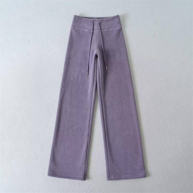New Winter Fleece-lined, Extra-thick Warm Casual Straight-leg Pants