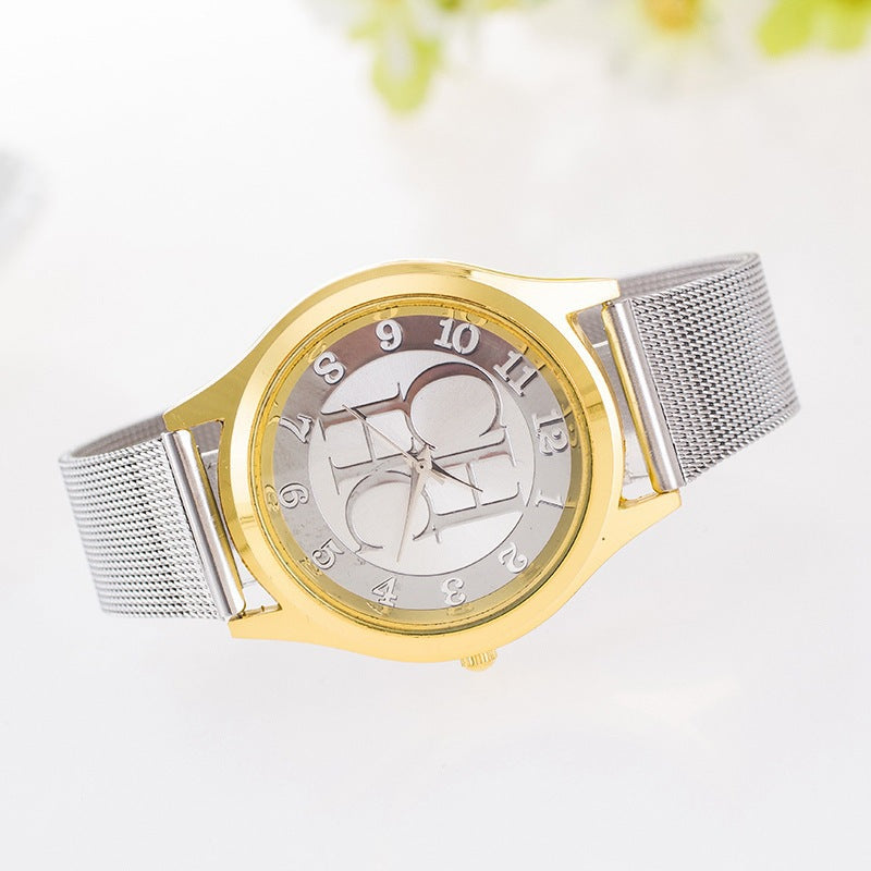 Temperament Ladies Cute High School Student Steel Strap Watch