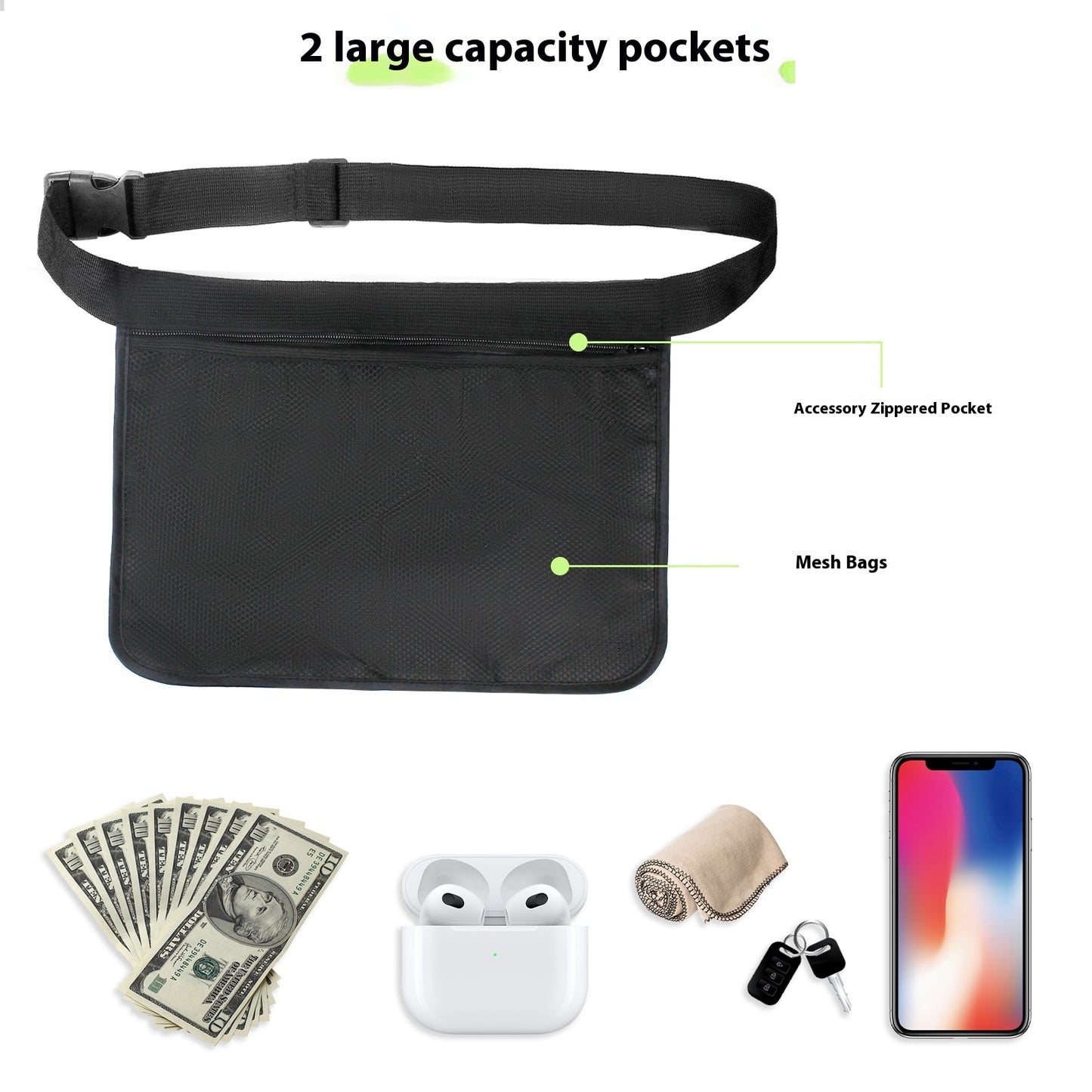 Outdoor Sports Portable Ball Waist Bag Storage Bag