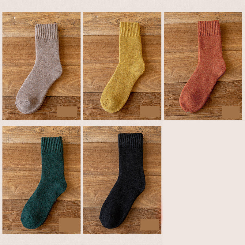 Plus Velvet Thick Warm Towel Long Tube Cotton Socks