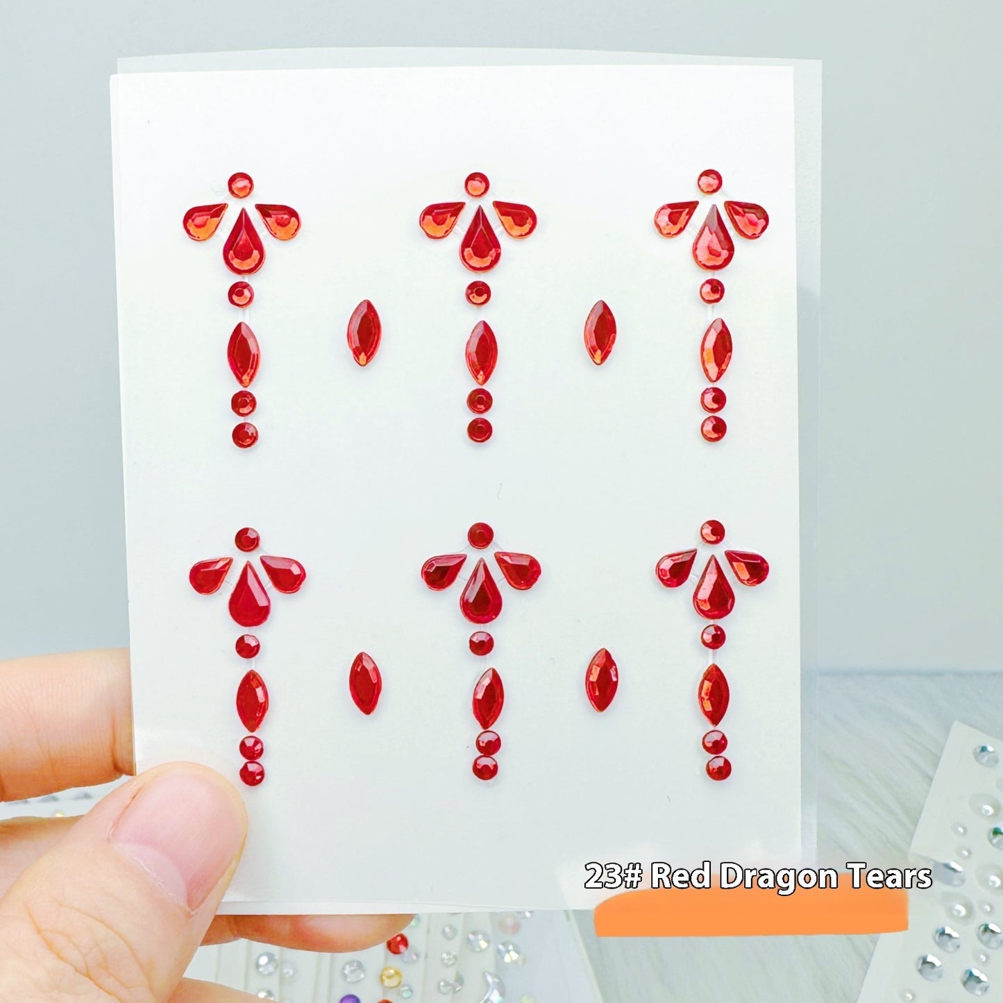 Comes With Sticky Pearl Stick-on Crystals Transparent Photo Shoot