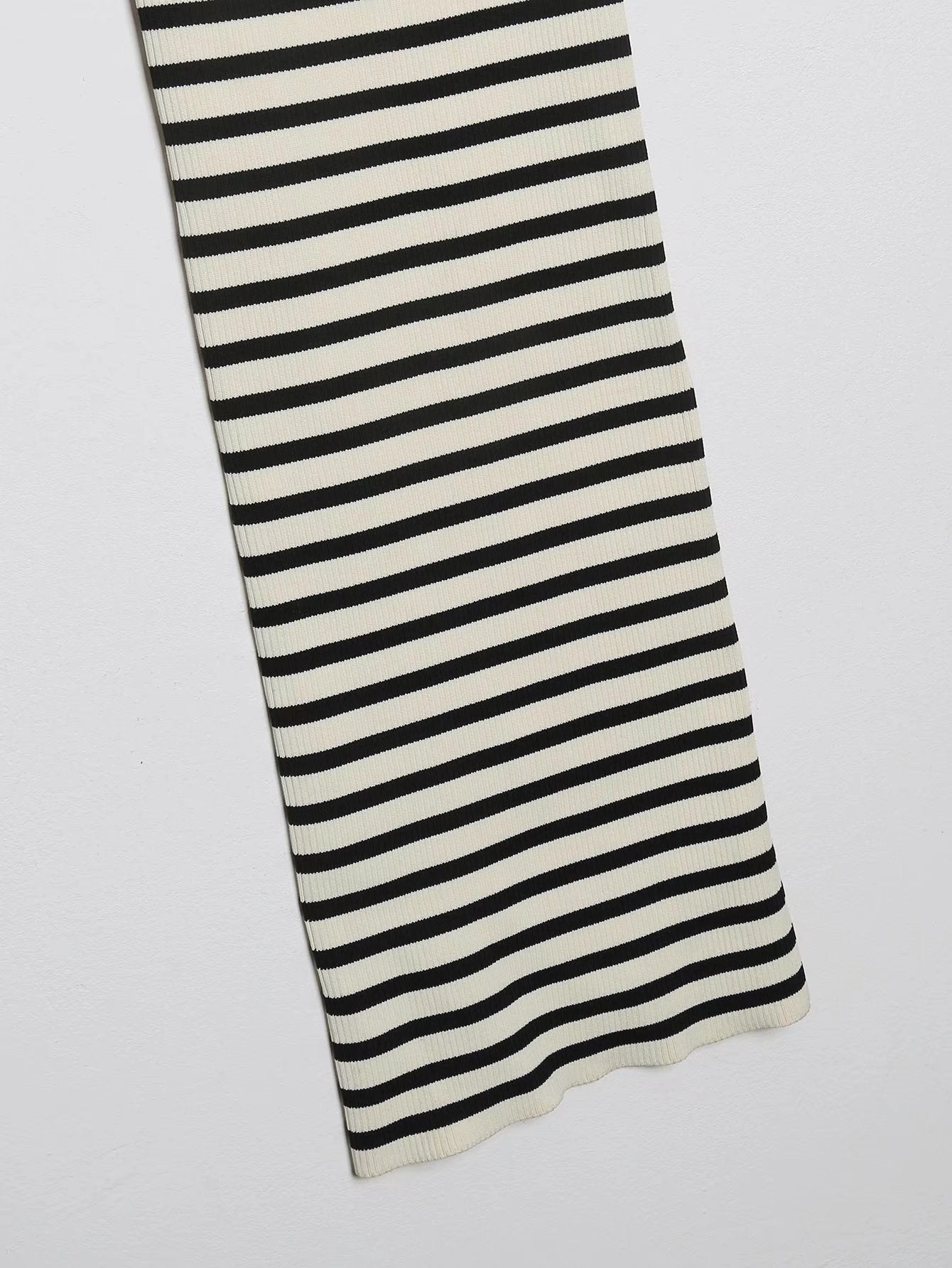 Striped Sling Straight Knitted Dress Suit