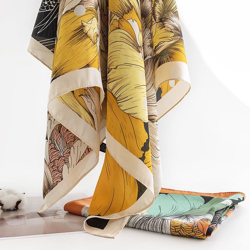 Elegant Silk Scarf Spring Matching Shirt