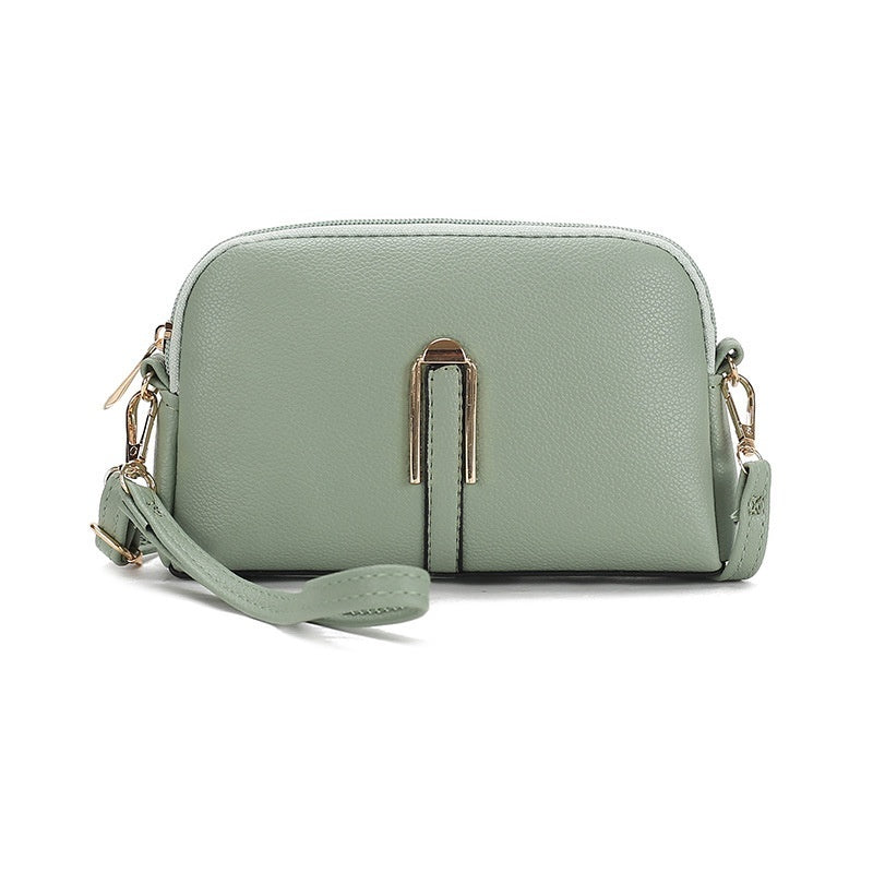 Ensfarvet Messenger Bag til Dame Mobiltelefon