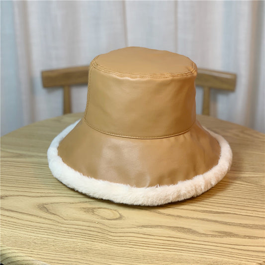Fashion Lamb Fleece Warm Bucket Hat