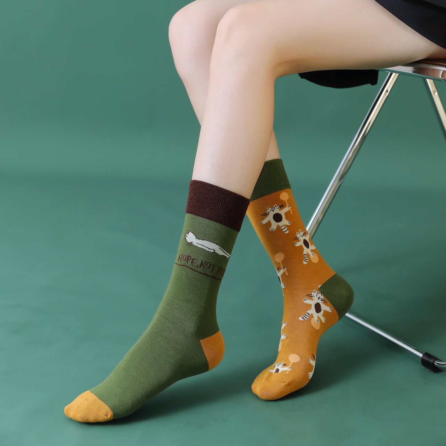 High Stockings Creative Cartoon Small Flower Tide AB