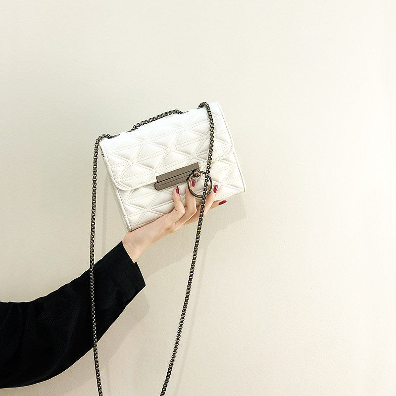 Hong Kong Style Retro Mini Bag Female Western Style Wild Chain Bag Net Celebrity Fashion One-shoulder Messenger Bag