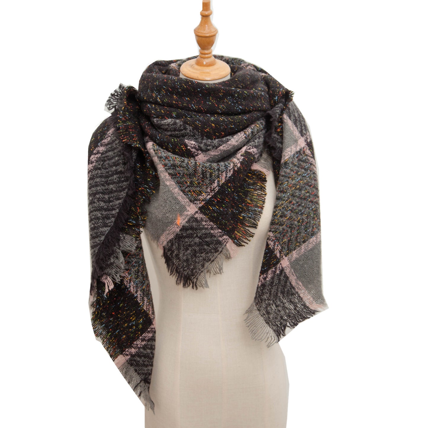 Shawl Scarf Autumn And Winter Large Plaid Triangle