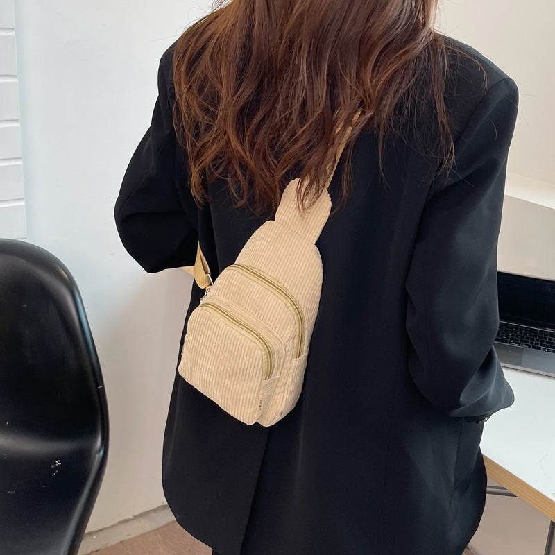 Women's Fashion Casual Solid Color Single Shoulder Crossbody Bag