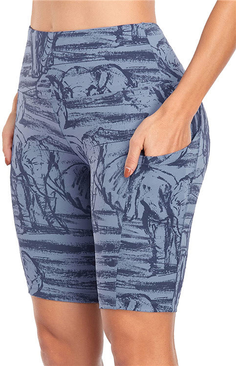 Women's Fashion Printed Short Lifting Arm Base Shorts