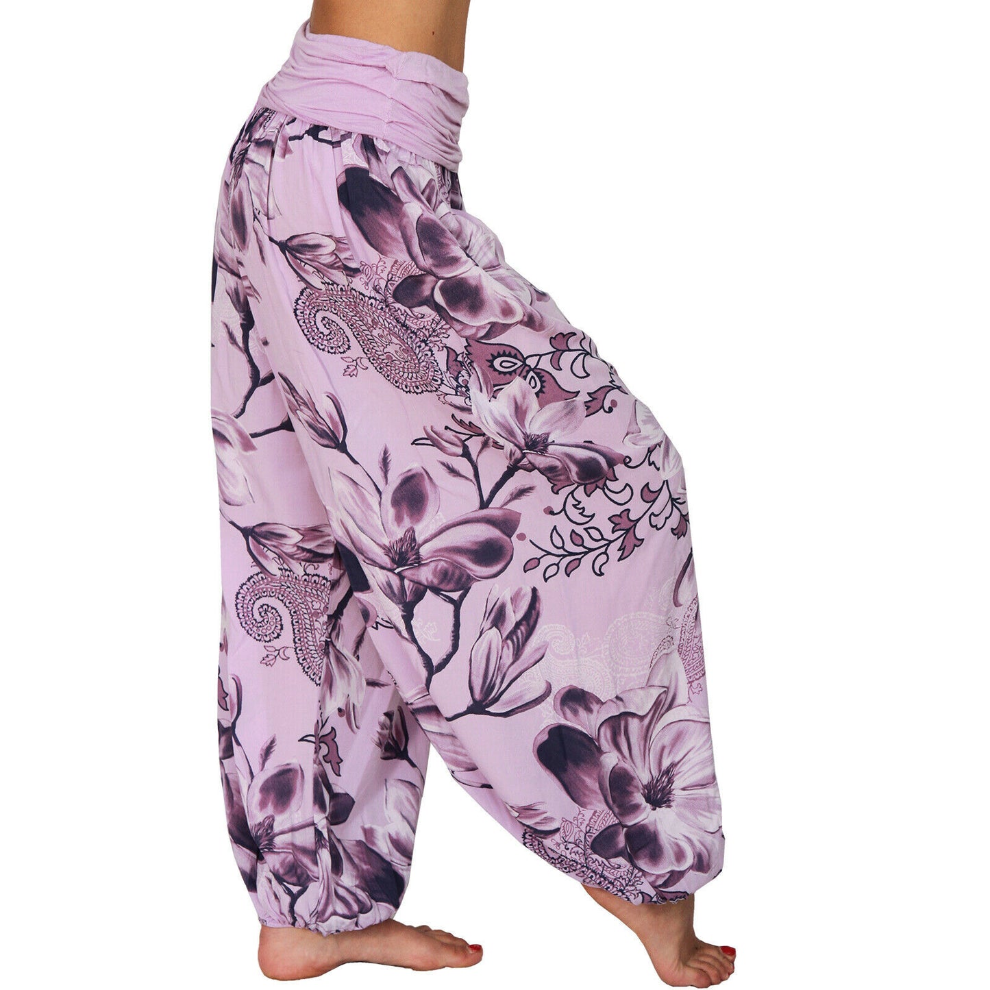 European And American Printed Loose Casual Wide-leg Harem Pants