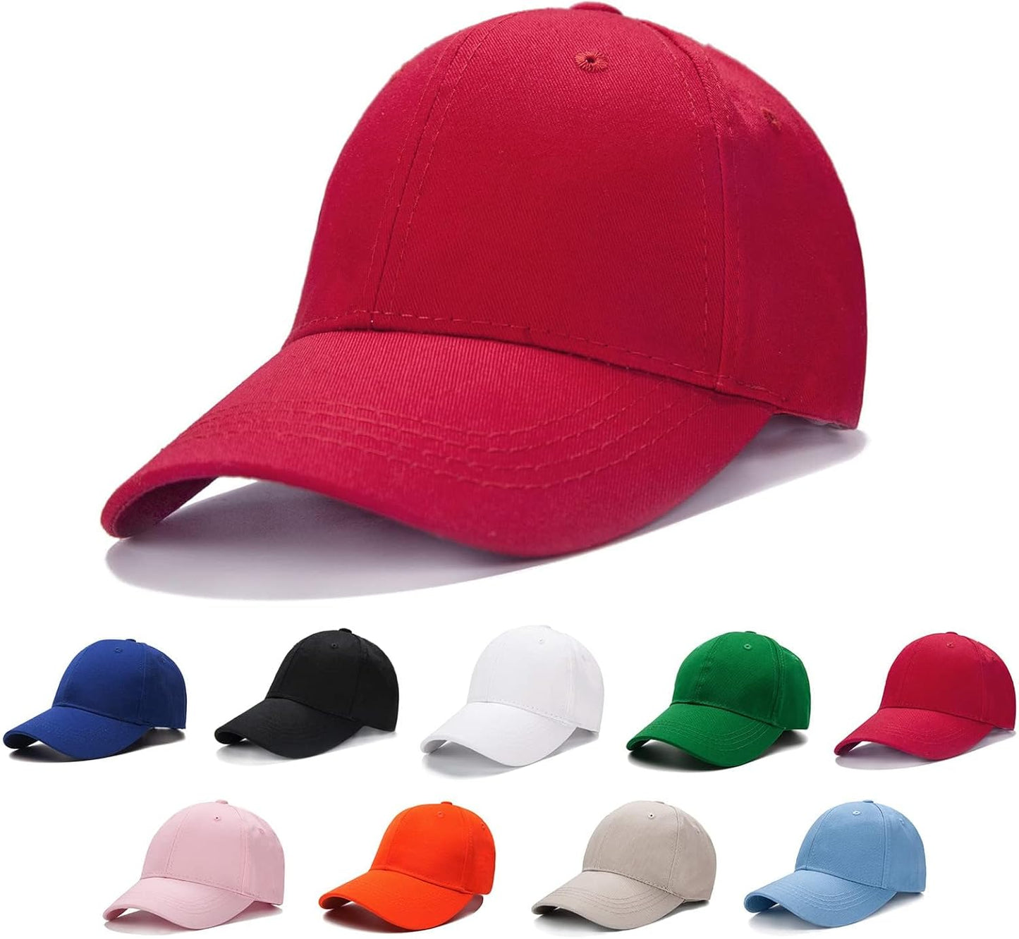 Baseball Cap for Kids-Adjustable Washed Cotton Golf Toddler Hat for Boys & Girls