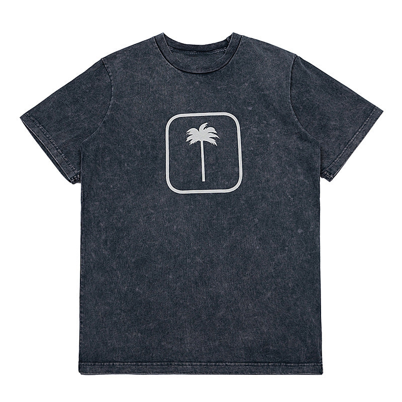 Men's Bottoming Shirt Top Coconut Tree