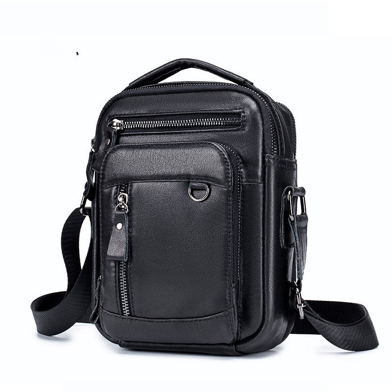 Multifunctional Leather Men's Crossbody Bag On The First Floor