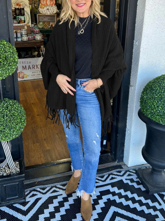 Fashionable Knitted Tassel Inverness