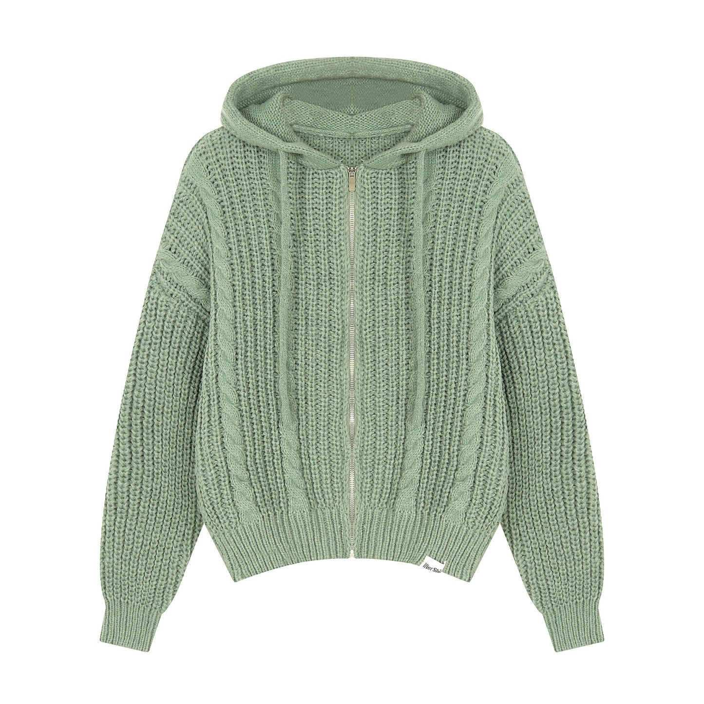 American Idle Style Twist Knitted Hooded Sweater