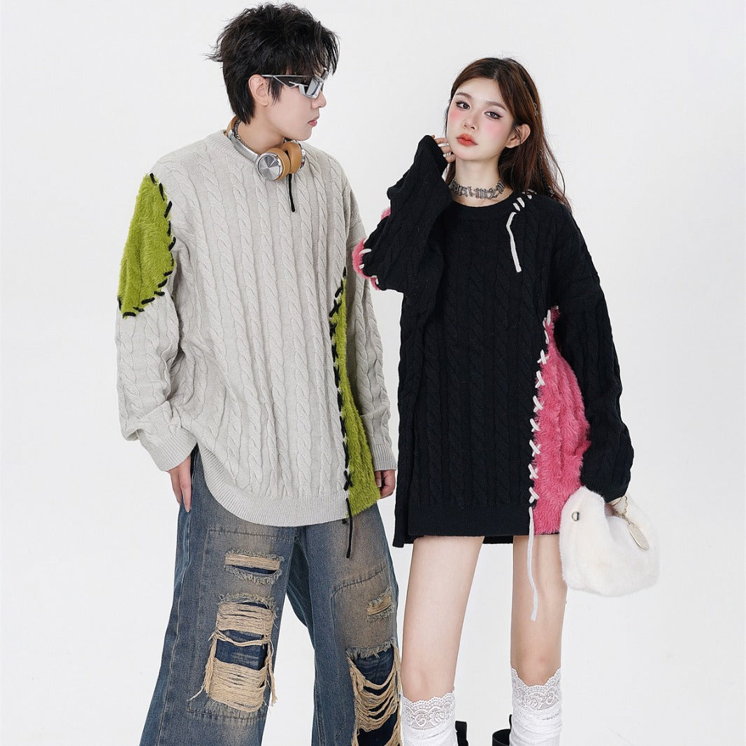 Mænd og kvinder par rundhals casual sweater