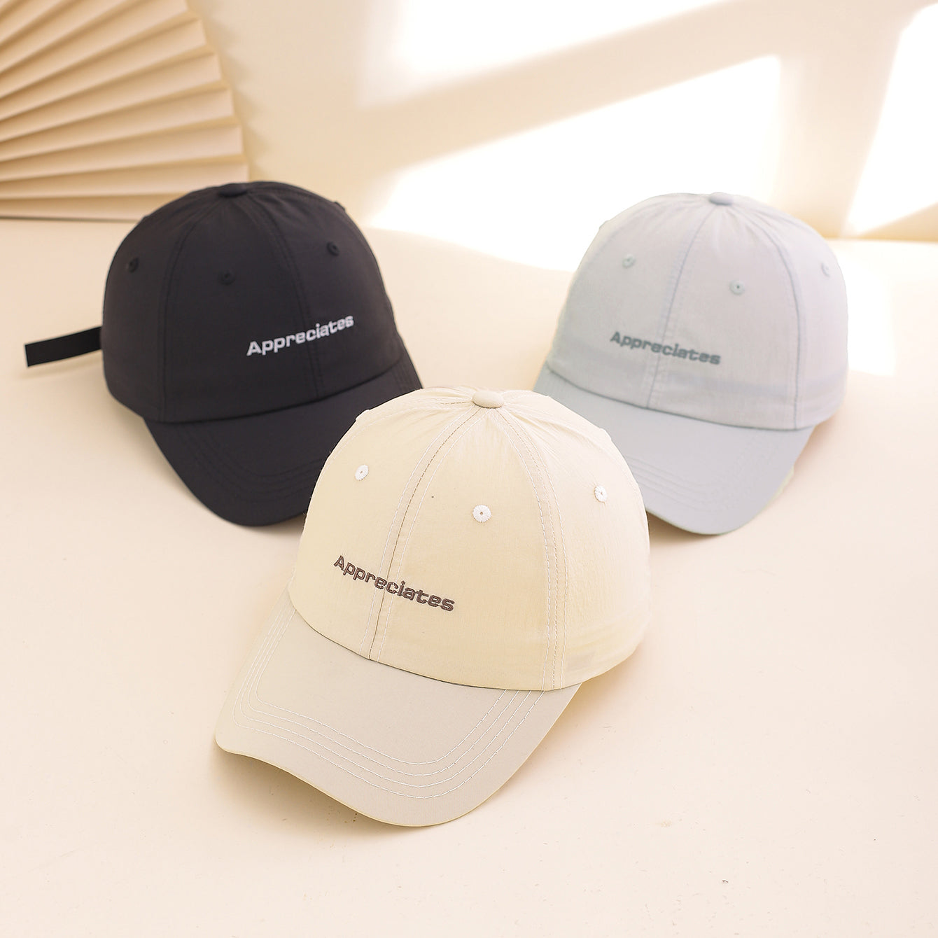 Solid-color Embroidered English Letters Quick-drying Lightweight Adjustable Sun-protective Fashionable Multi-purpose Baseball Cap For Daily Leisure, Outdoor Sports
