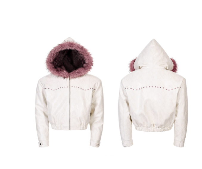 Mens Faux Fur Hooded Padded Jacket For Winter