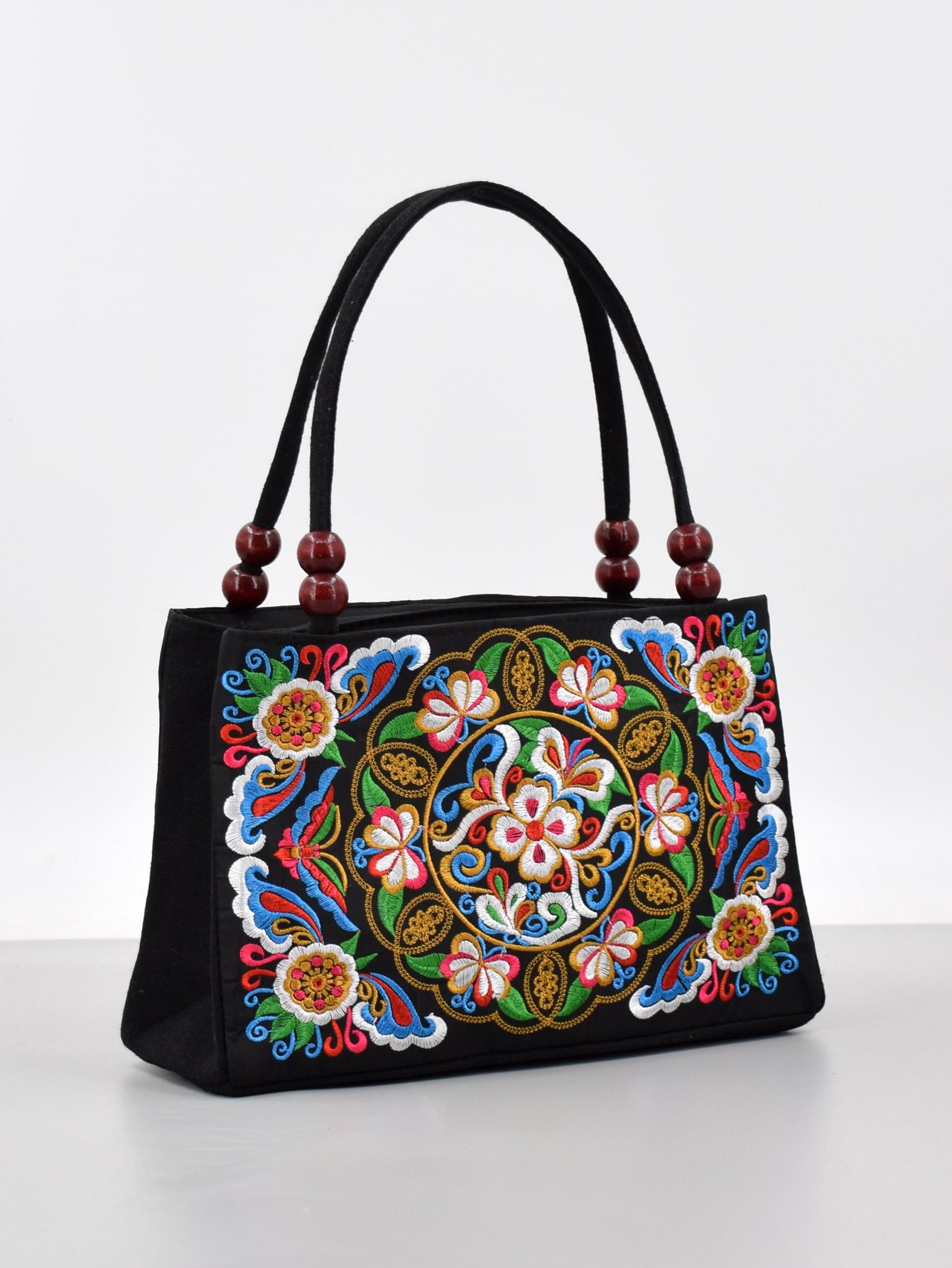 Women's Ethnic Style Double Sided Embroidery Handbag
