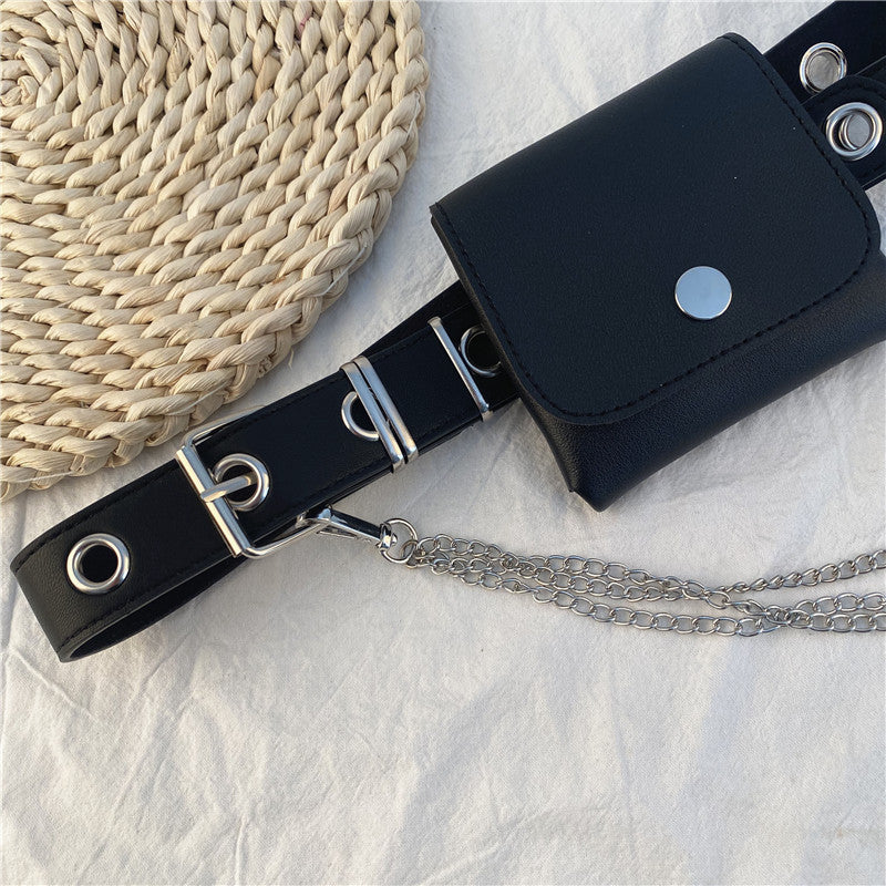 Punk Belt Female Cool Ins Chain Belt Bag Decoration