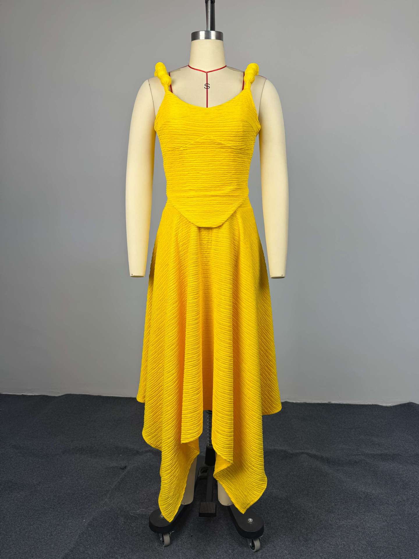Solid Color Camisole High-waisted Skirt Two-piece Set