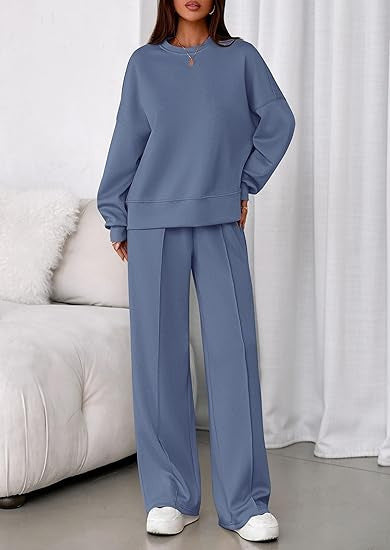Solid-color Long-sleeve Hoodie And Zip-up Pants Two-piece Set