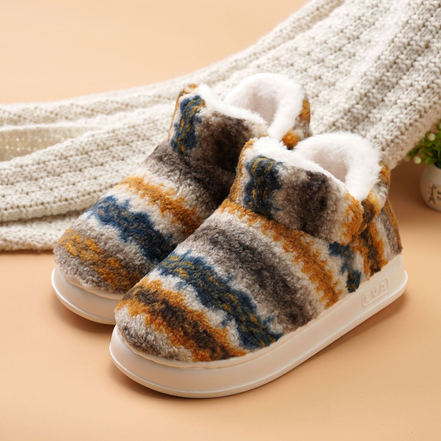 Cotton Slippers Non-slip Thick Bottom And Warm Keeping