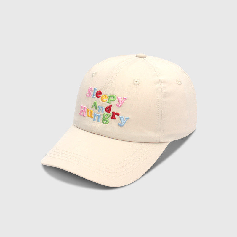 Color Special Letter Embroidered Minimalist All-match Baseball Hat
