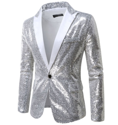European And American Performance Dress Gold Sequined Suit