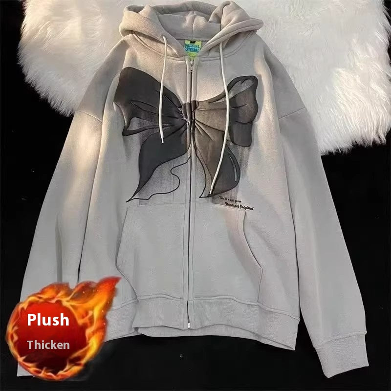 Loose Niche Sweet Cool Zipper Jacket
