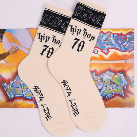 Women's Street Paisley Cotton Mid-calf Length And Knee High Socks