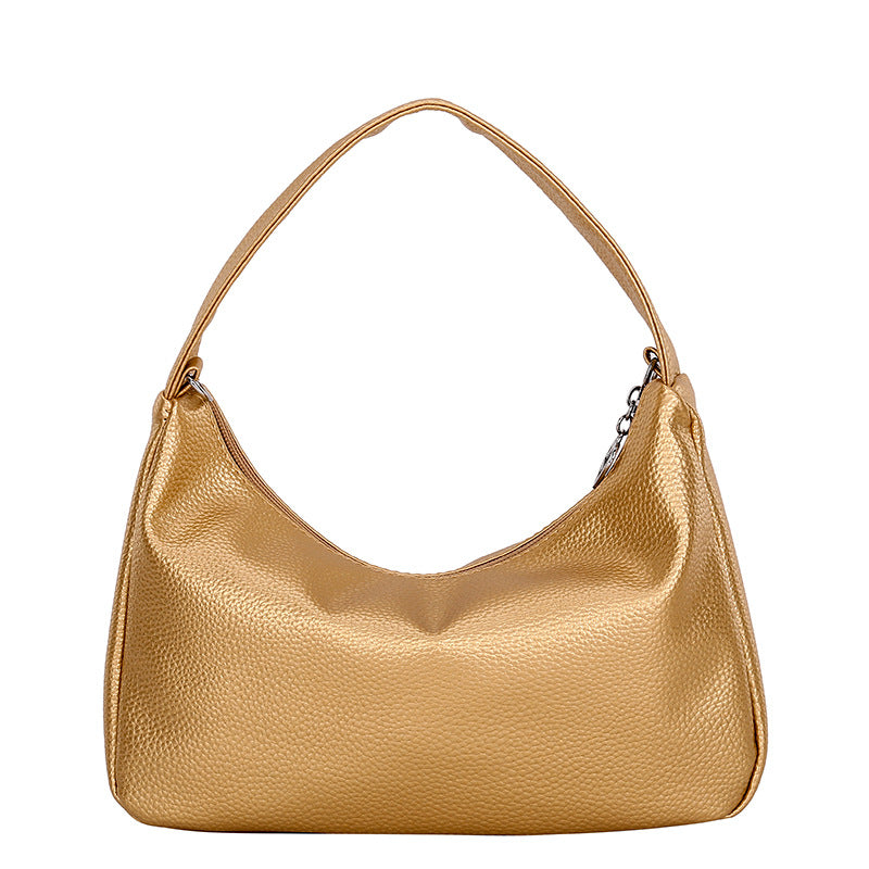 Simple Candy Color One Shoulder Underarm Bag Crescent