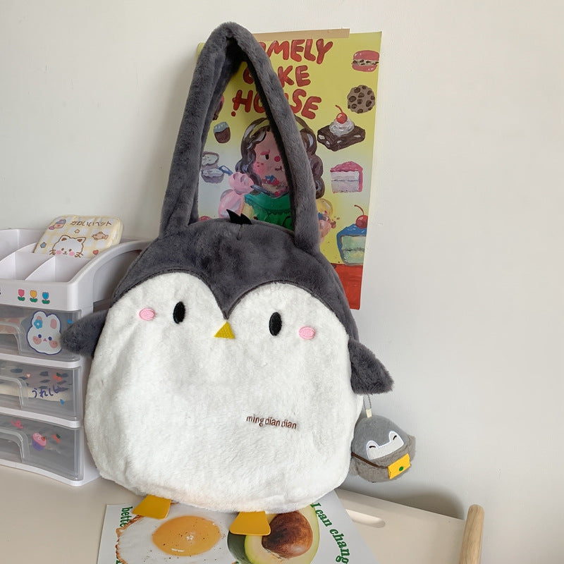 Cute Penguin Female Autumn And Winter New Campus Large Capacity Shoulder Bag