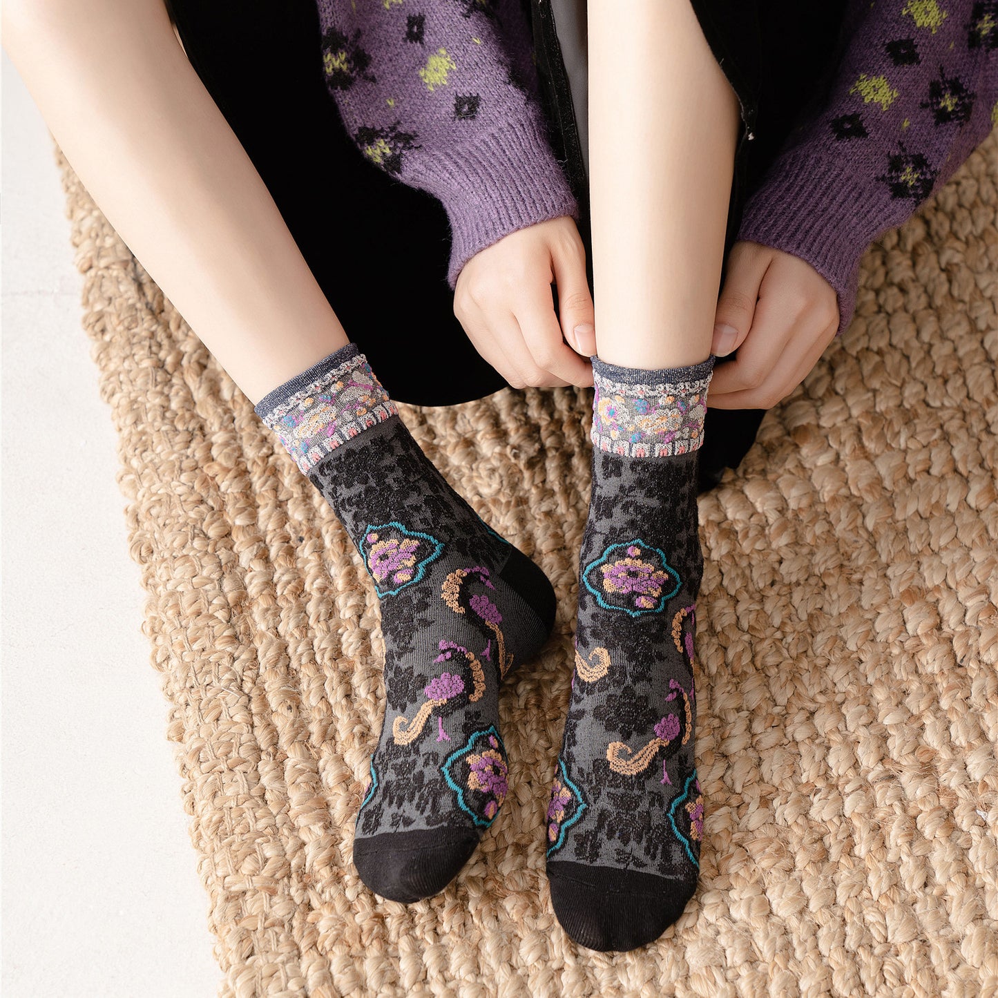 New Retro Pattern Bubble Socks