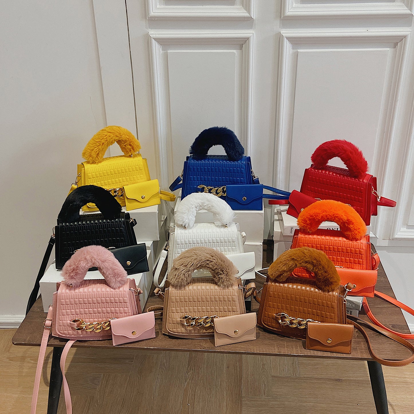 Plush Chain Handbag Ladies One-shoulder Diagonal