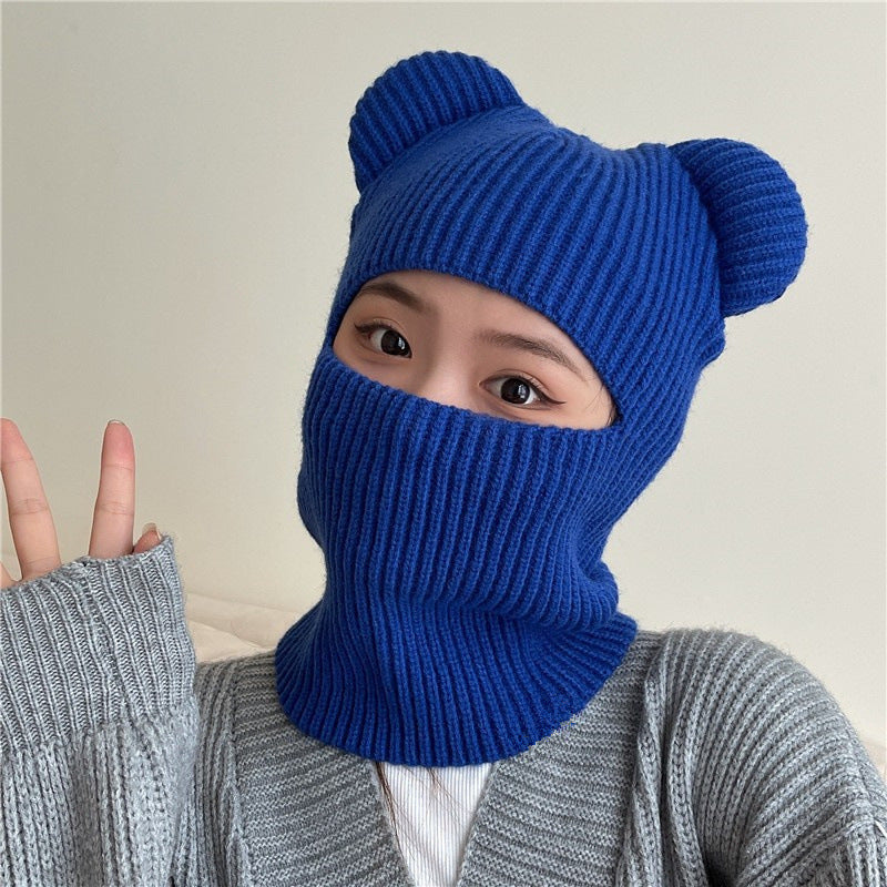 Women's Bear Ears Wool Pullover Hat