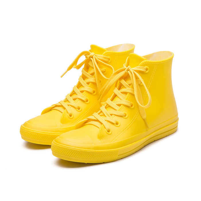 Women's Rain Korean Style Non-slip Water Boots Fashion Short Tube