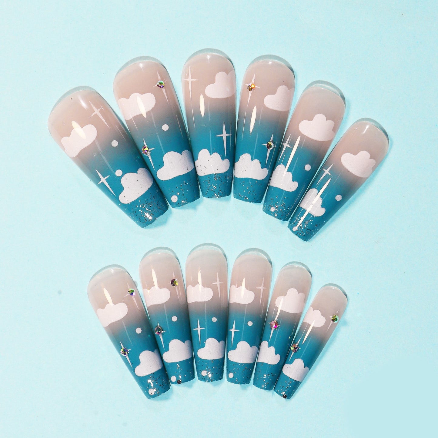 Cloud Gradient Wear Finished Nail Beauty Removable