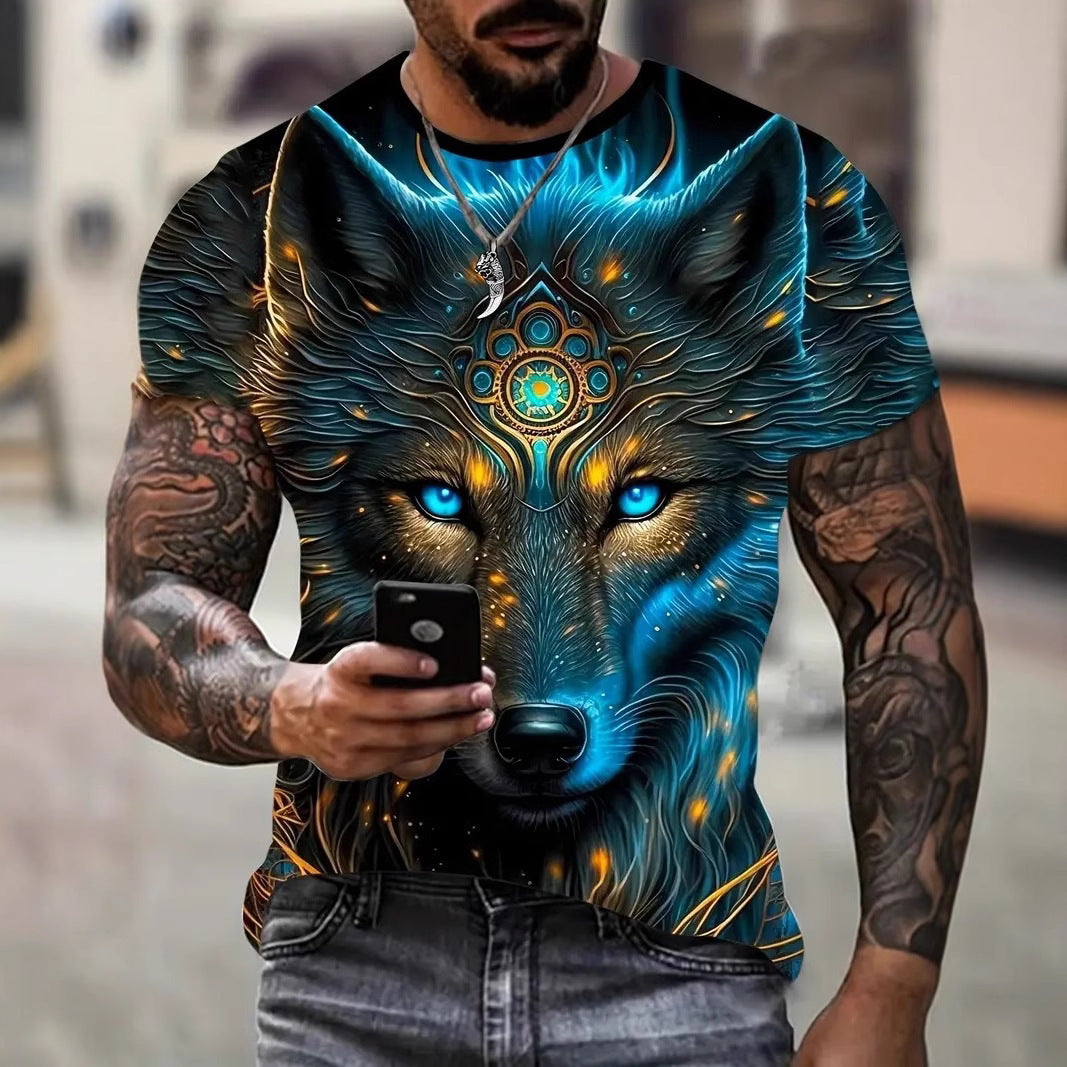 Kortærmet T-shirt til mænd i afslappet high-end stil