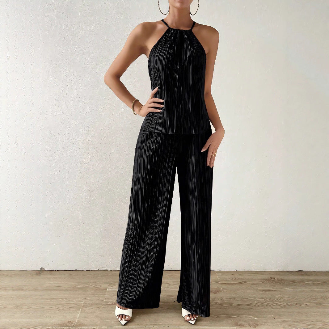 Lady's Spring And Summer Fashionable And Elegant Halter Jumpsuit