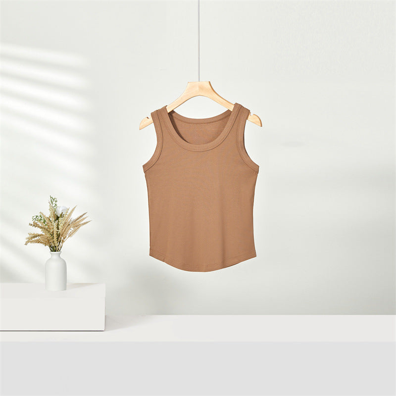 Seamless All-match U-neck Vest Spring And Summer Bottoming Shirt