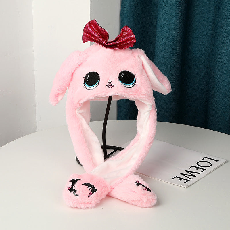 Warm Plush Moving Ear Hat