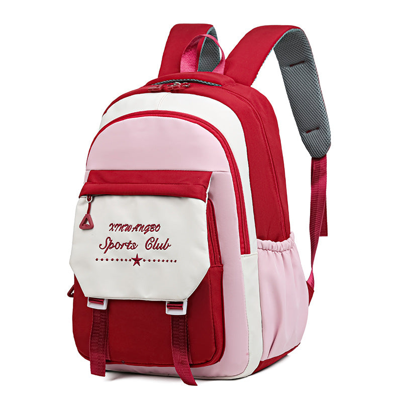 Contrast Color Schoolbag Women's Shoulder Large Capacity