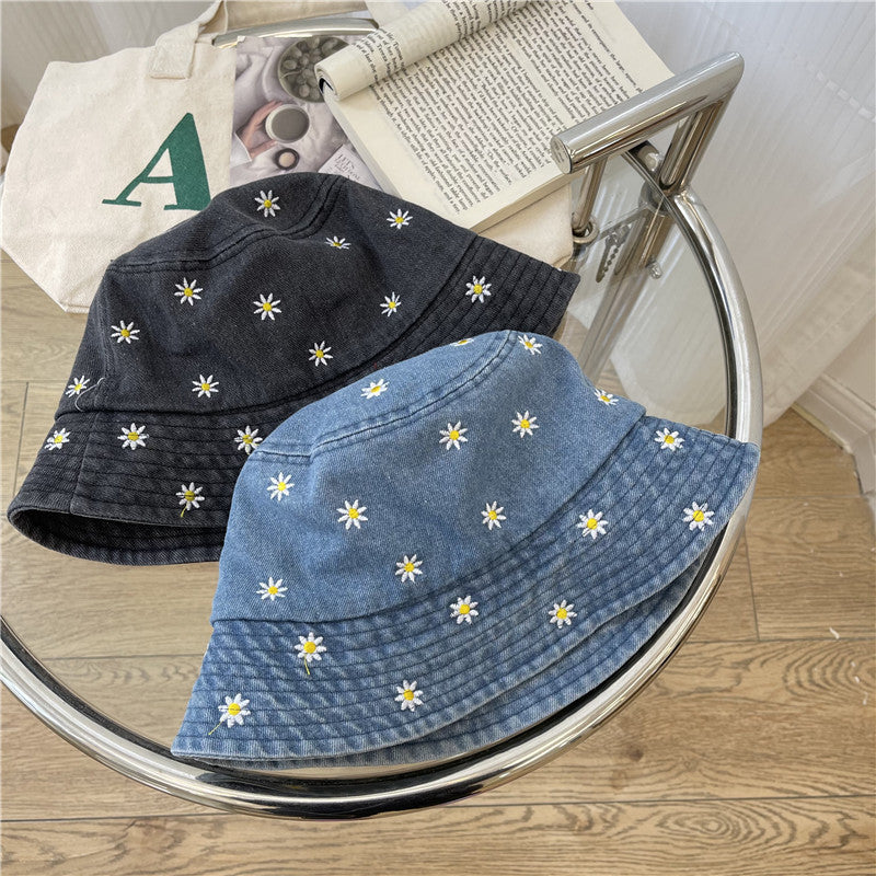 Japanese Style Little Daisy Flower Bucket Hat