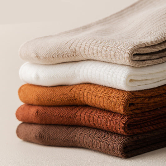 Solid Color Vertical Stripe Deodorant Business Stockings